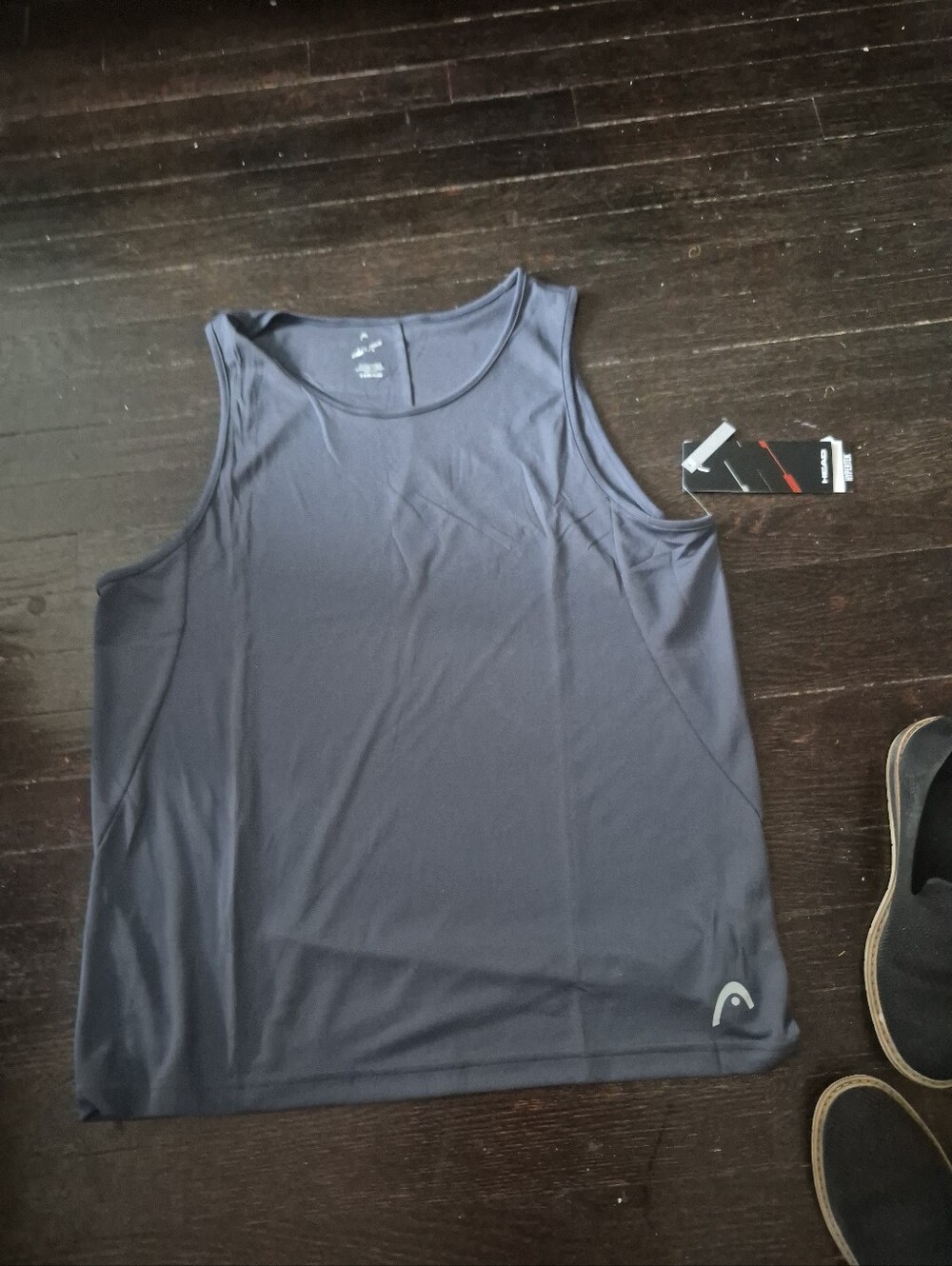 Head Hypertek Tank Top Men's L Large Cool Grey Tennis Training Sports NWT